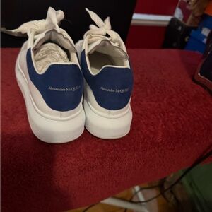 Alexander McQueen Women’s Blue and White Sneakers